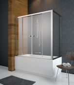 Radaway Vesta DWD+S Parawan nawannowy 160x80 cm szkło fabric