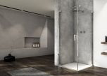 Ronal - Sanswiss Cadura Kabina prysznicowa ze ścianką 90Lx100 cm profil srebrny połysk