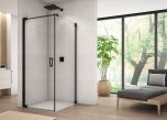 Ronal - Sanswiss Cadura Kabina prysznicowa drzwi lewe ze ścianką 80Lx120 cm profil czarny mat