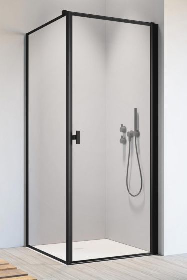 Radaway Nes 8 Black KDJ I Frame Kabina prysznicowa 80x80 cm drzwi prawe czarne 10072080-54-56R/10089080-54-56