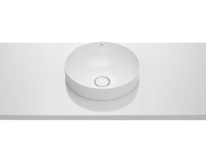 Roca Inspira Round umywalka 37 cm okrągła blatowa Supraglaze A32752RS00