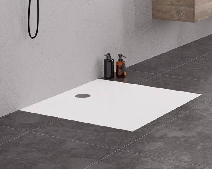 New Trendy NEX Brodzik kwadratowy 90x90 cm beżowy, struktura B-0485