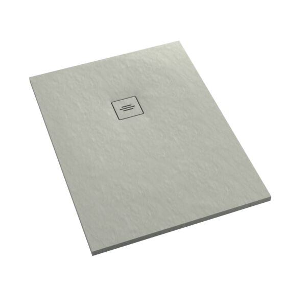 Schedline Brodzik kompozytowy Stabilsound Plus Protos Cement Stone 80x180x4 cm, prostokątny 3SP.P1P-80180/CT/ST-M1/CT/ST