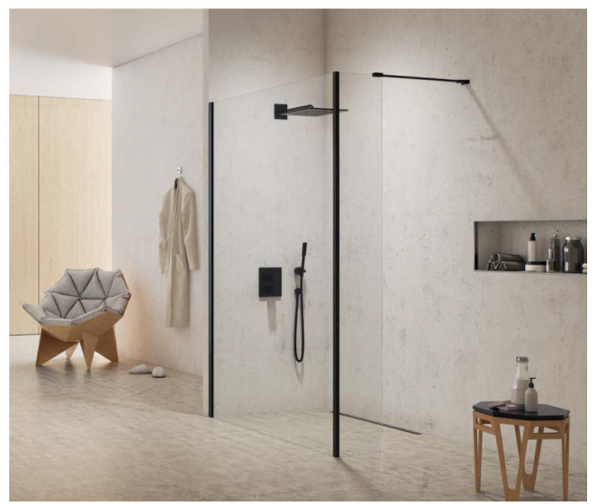 New Trendy New Modus Black Ścianka wolnostojąca 2 częściowa 130x200cm EXK-0069