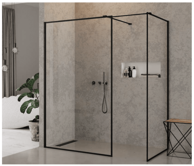 New Trendy New Modus Black kabina prysznicowa Walk-In 120x100 cm EXK-0284
