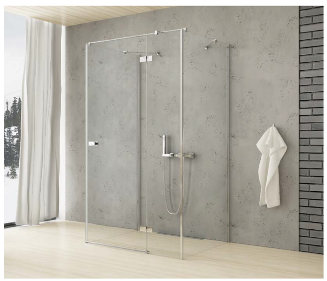 New Trendy Reflexa Kabina prysznicowa przyścienna 100x80 cm prawa EXK-1258