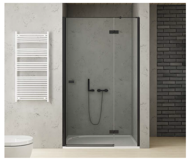 New Trendy Reflexa Black Drzwi prysznicowe do wnęki 120 cm lewe EXK-1328