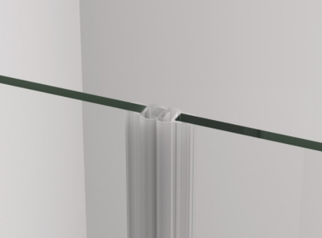 Sanswiss Cadura 75 x75 cm wejście narożne jednoczęściowe, drzwi wahadłowe z profilem przejściowym biały mat 