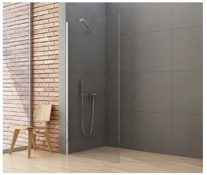 New Trendy New Soleo Kabina Walk-in 110 cm ze wspornikiem skośnym K-0741