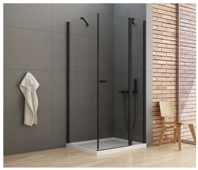 New Trendy New Soleo Black Kabina prysznicowa 120x100 cm  K-0552