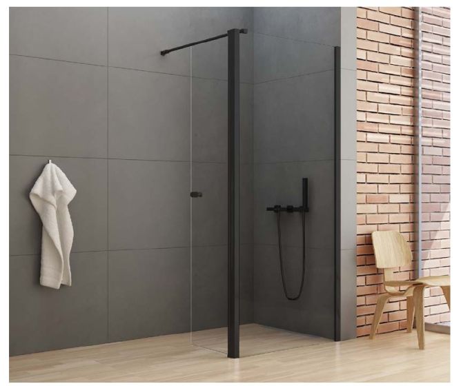 New Trendy New Soleo Black Ścianka wolnostojąca Walk-In 100 cm  K-0783