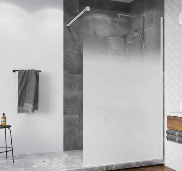 Ronal - Sanswiss Easy Brume Walk-in ścianka wolnostojąca 160 cm biały mat STR4P1600981
