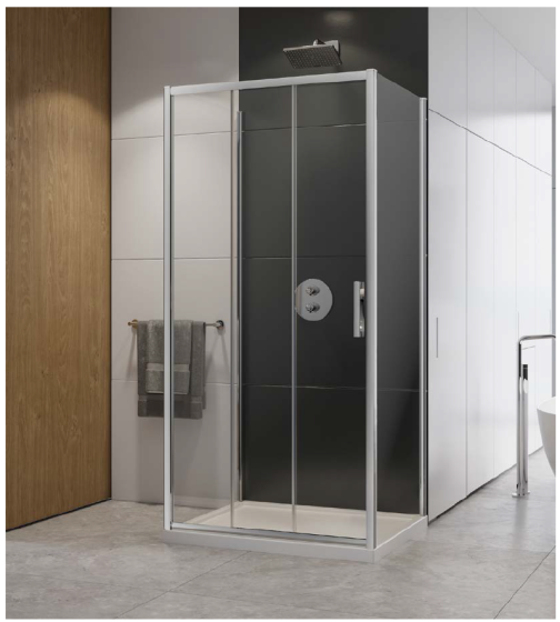 New Trendy Alta III Kabina prysznicowa przyścienna 90x90 cm  K-0570