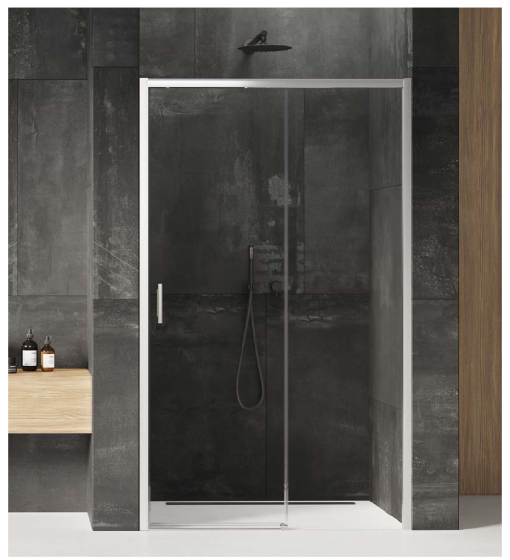 New Trendy Prime Drzwi prysznicowe wnękowe 140 cm lewe  D-0306A