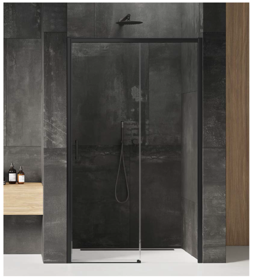 New Trendy Prime Black Drzwi prysznicowe 120 cm lewe D-0320A