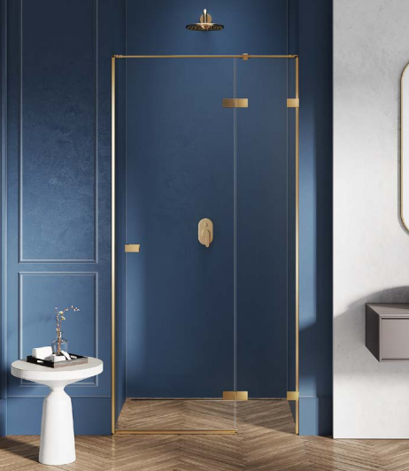 New Trendy Avexa Gold drzwi wnękowe 90 cm wersja prawa profil złoty EXK-1717