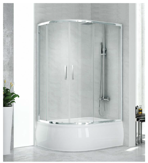New Trendy New Maxima Kabina prysznicowa 120x85 cm asymetryczna K-0300