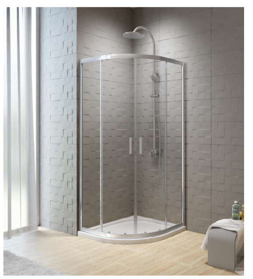 New Trendy New Varia Kabina prysznicowa półokrągła 90x90 cm  K-0499
