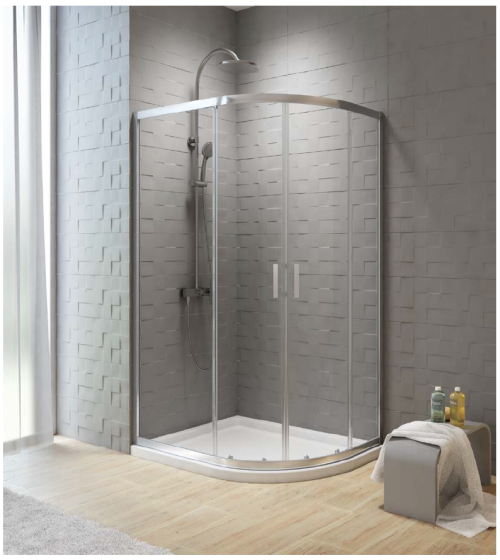 New Trendy New Varia Kabina prysznicowa asymetryczna 120x85 cm  K-0509