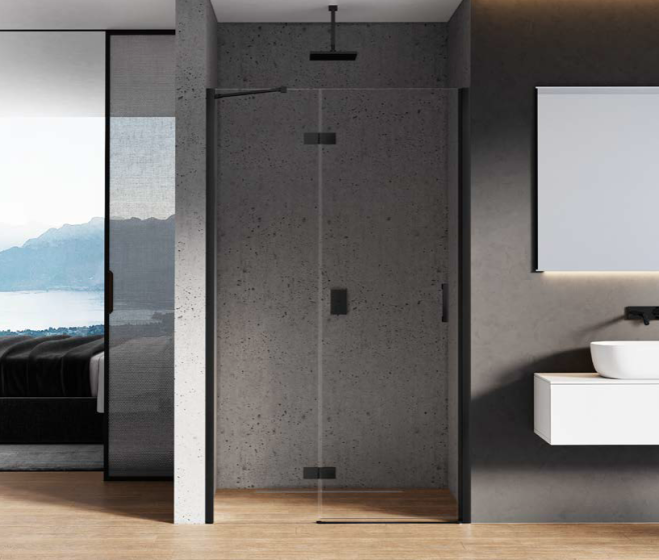 New Trendy New Renoma Black Drzwi Wnękowe Lewe 100x195 D-0197A