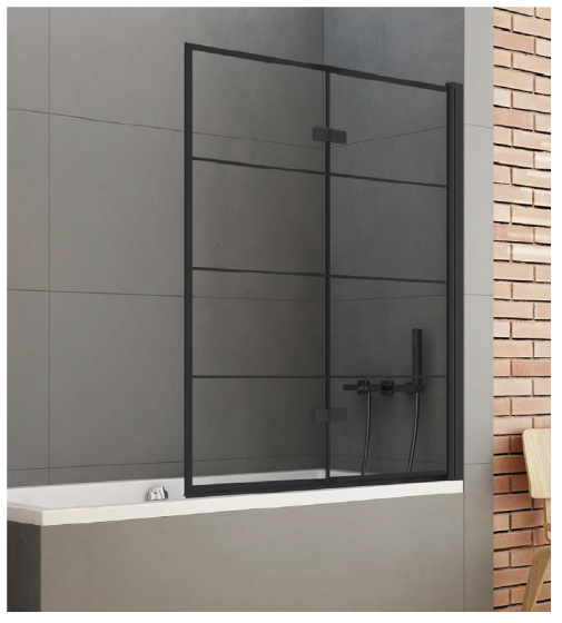 New Trendy New Soleo Black Parawan nawannowy 100 cm ze wzorem prawy P-0050
