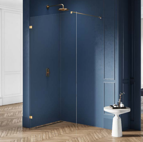 New Trendy Avexa Gold kabina prysznicowa Walk-in 50 cm L/P, wys. 200 cm, szkło czyste EXK-1998