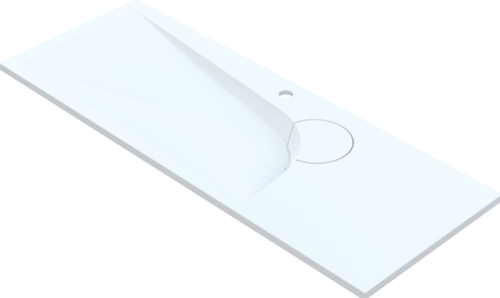 Vayer Boomerang Umywalka wpuszczana w blat 90x45 cm biała  090.045.005.3-1.0.1.X.0