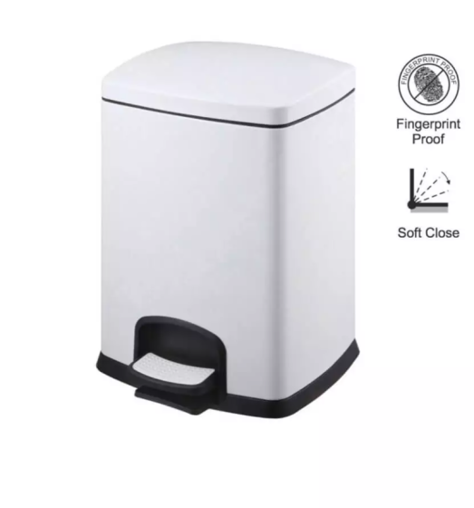 Stella Premium Kosz pedałowy prostokątny 20 L, soft close, biały 20.20320-W