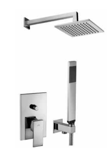 Paffoni Elle Zestaw Natryskowy podtynkowy z deszczownicą i baterią podtynkową  (ramię 350 mm) EL015ZSC2B