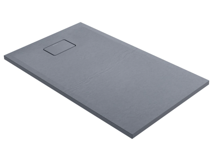 Oltens Bergytan Brodzik prostokątny 120x80 cm RockSurface szary beton 15103700