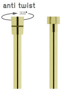 Vedo Metalic Anti Twist Wąż natryskowy metalizowany 150cm VSN6101/150/ZL