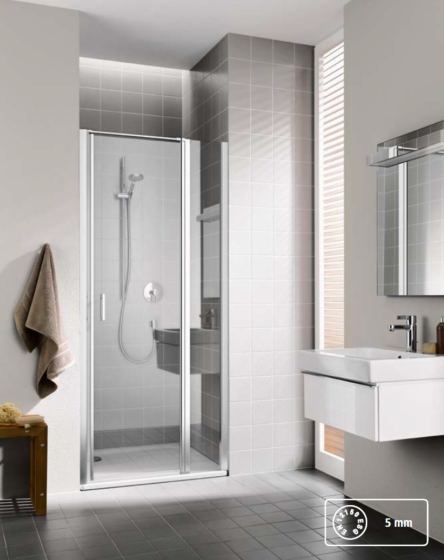 Kermi Cada XS Drzwi wahadłowe 1-skrzydłowe z polem stałym 110 cm białe, prawe CK1GR110202PK