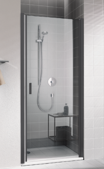 Kermi Cada XS Drzwi wahadłowe 1-skrzydłowe 100 cm lewe czarny soft CK1WL100203PK