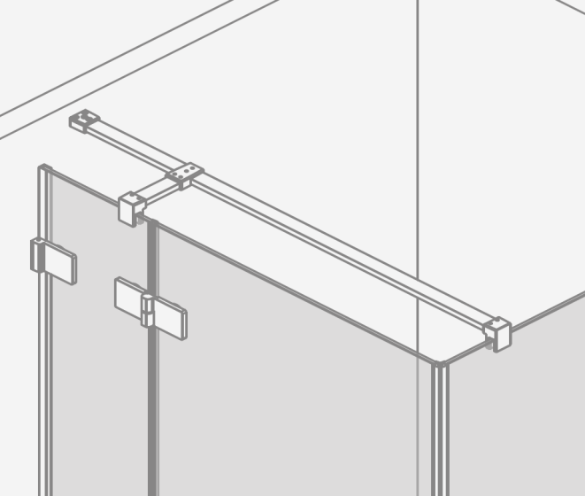 Radaway Wspornik krzyżowy do kabin KDJ 6 mm chrom 6KWK1