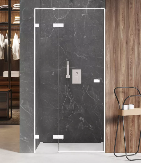 New Trendy Avexa White Drzwi wnękowe uchylne 90 cm prawebiałe  EXK-2690