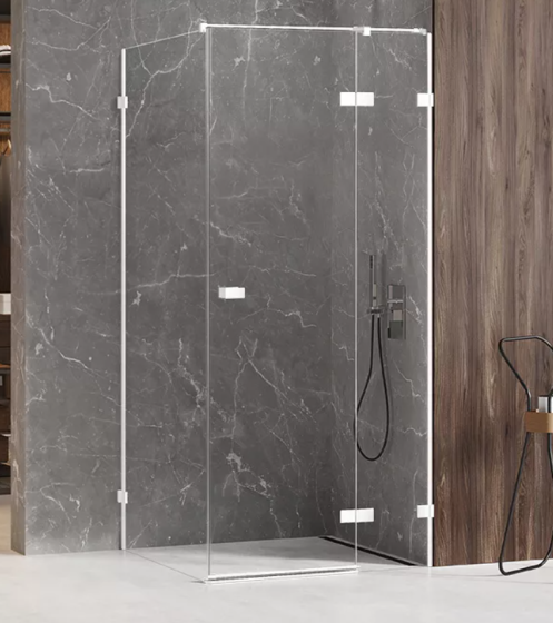 New Trendy Avexa White Kabina prysznicowa L 80x80 cm lewa, szkło 6 mm, biała  EXK-2702