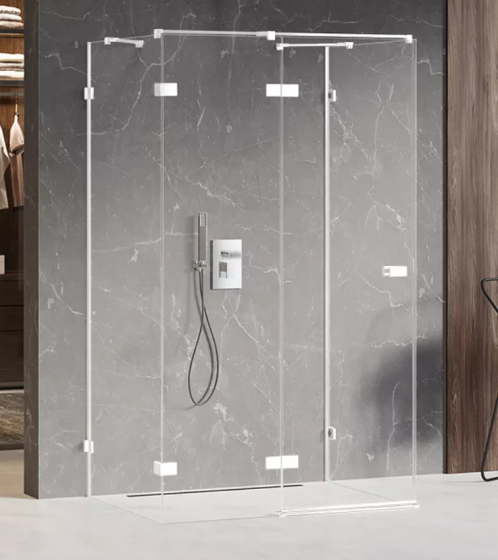 New Trendy Avexa White Kabina przyścienna 90x90 cm lewa, szkło 6 mm, biała EXK-2854