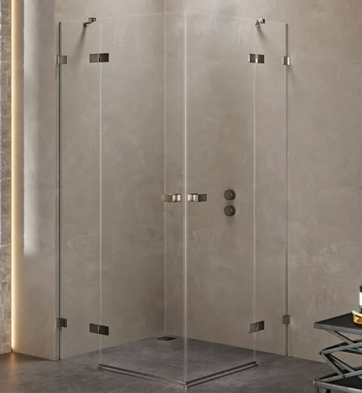 New Trendy Avexa Gunmetal Brushed Kabina prysznicowa 110x110 cm szkło 6 mm, gunmetal brushed EXK-3396