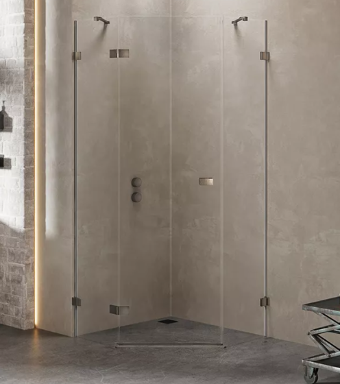 New Trendy Gunmetal Brushed Kabina pięciokątna 90x90 cm lewa, szkło 6 mm, gunmetal brushed EXK-3831