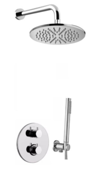 Paffoni Light Zestaw natryskowy termostatyczny deszczownia 30 cm Biały mat LIQ018ZSC2E.BO