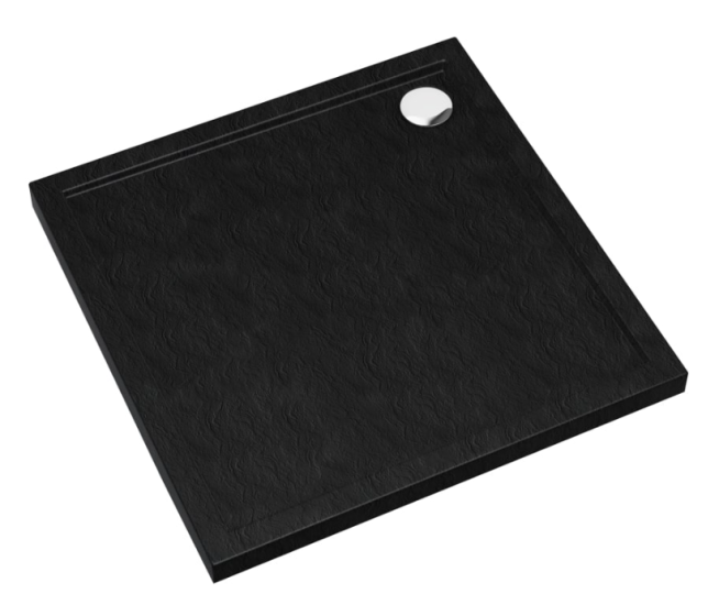 Schedline Sharper Black Stone Brodzik kwadratowy akrylowy 90x90 cm czarny kamień 3S.S1K-9090/C/ST