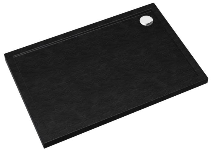 Schedline Sharper Black Stone Brodzik prostokątny 80x120 cm czarny kamień 3S.S1P-80120/C/ST