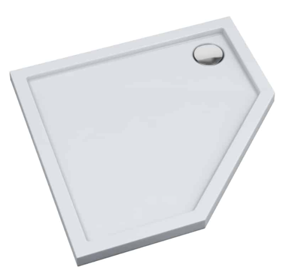 Schedline Estima Brodzik kompozytowy pięciokątny 90x90 cm biały 3SP.E1PK-9090