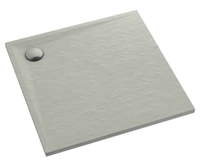 Schedline Libra Brodzik kompozytowy 90x90 cm cementowy kamień 3SP.L1K-9090/CT/ST