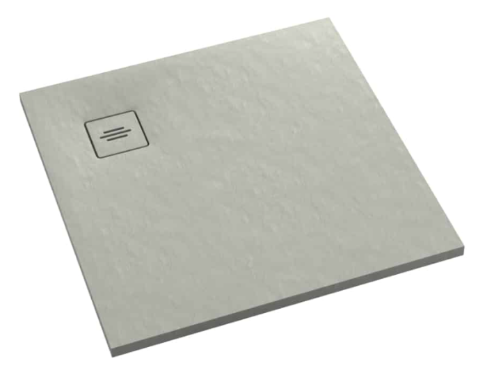 Schedline Protos Brodzik kwadratowy 90x90 cm cementowy kamień 3SP.P1K-9090/CT/ST-M1/CT/ST