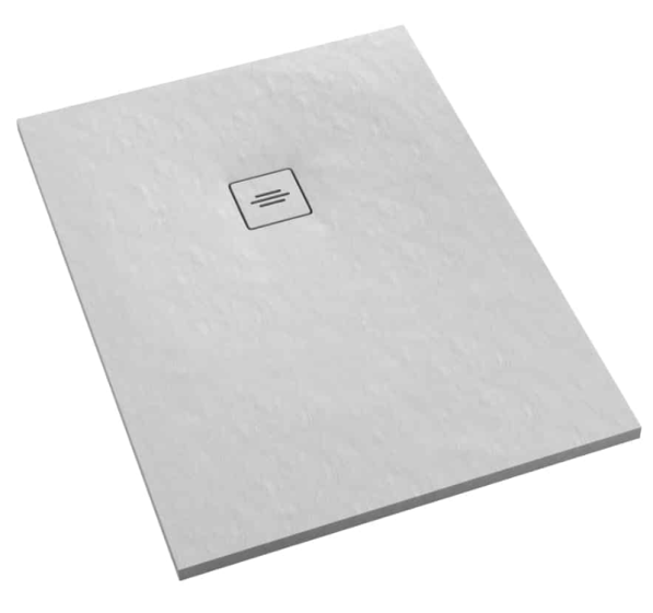 Schedline Protos White Stone Brodzik prostokątny 80x90 cm biały kamień 3SP.P1P-8090/B/ST-M1/B/ST