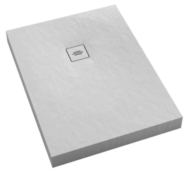 Schedline NonLimits White Stone Brodzik akrylowy 80x100 cm biały kamień 3ST.N1P-80100/B/ST-M1/B/ST
