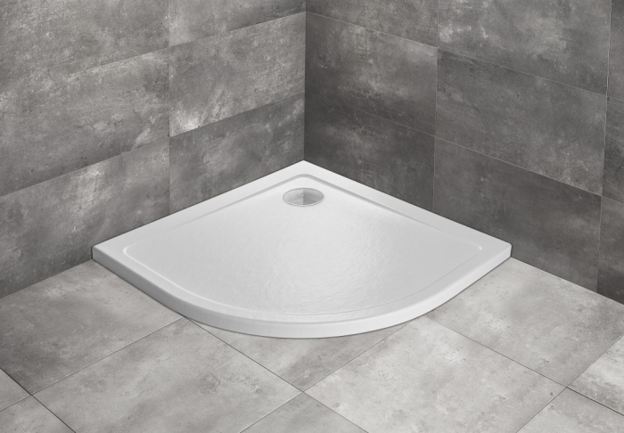 Radaway Doros A Stone Brodzik półokrągły 80x80 cm biały SDRA8080-01-04S