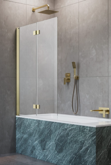 Radaway NES BRUSHED GOLD PND I Parawan nawannowy 130 cm lewy szczotkowane złoto 10010130-99-01L