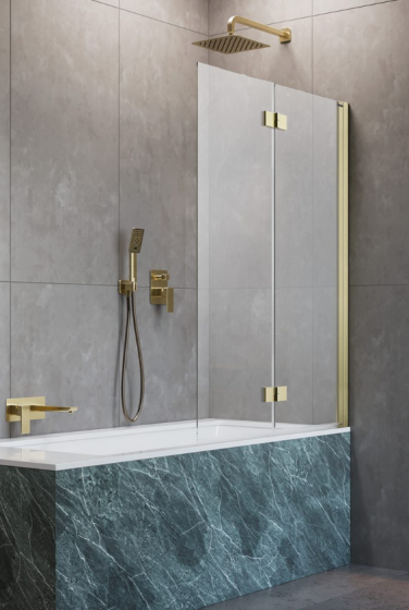 Radaway NES BRUSHED GOLD PND I Parawan nawannowy 140 cm prawy szczotkowane złoto 10010140-99-01R